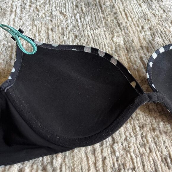 Vintage Y2K Victorias Secret Sexy Little Things Polka Dot Push  Up Demi Bra 34C - Picture 6 of 8